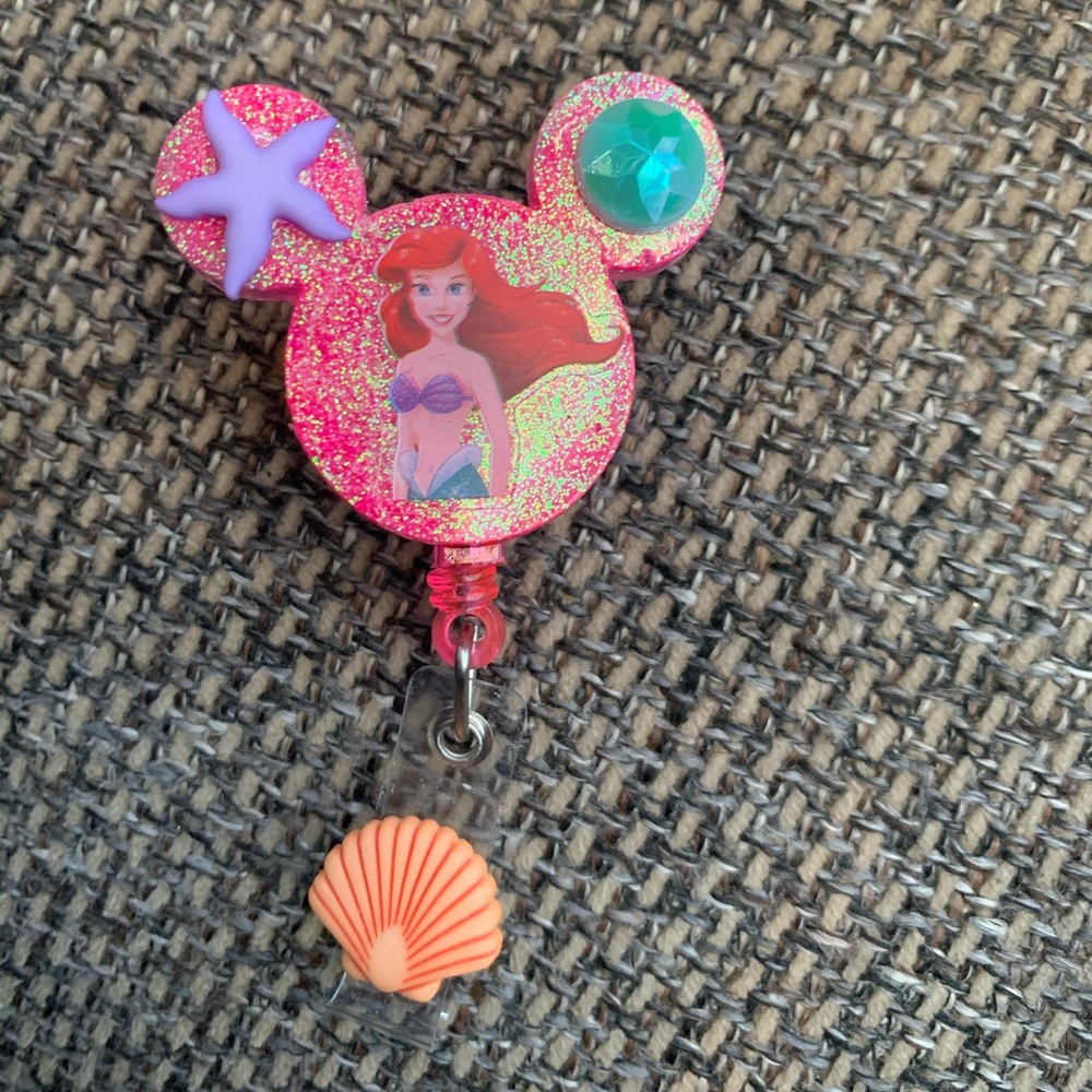 Little mermaid  badge holder